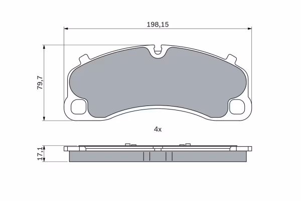 BOSCH Kit pastiglie freno, Freno a disco