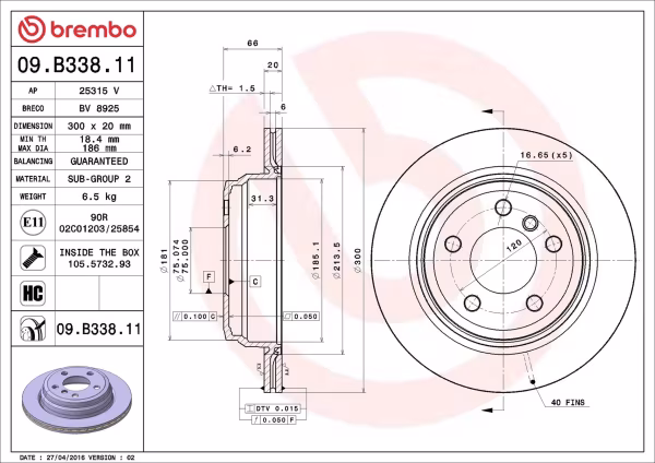 BREMBO Disco freno