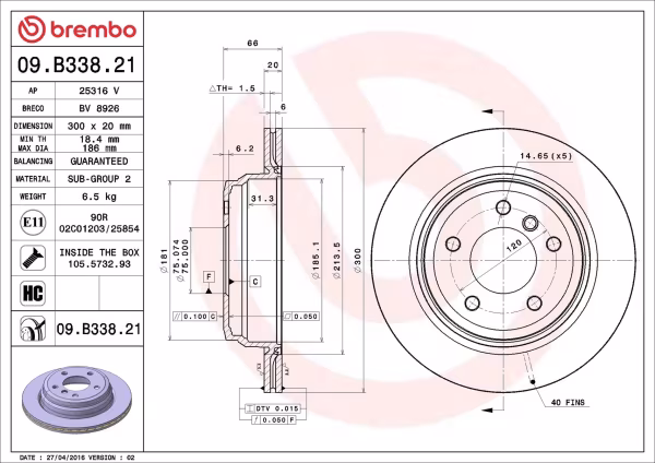 BREMBO Disco freno