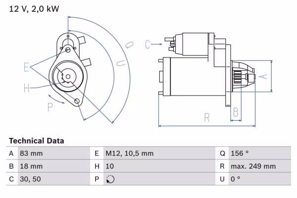 BOSCH Motorino d\'avviamento