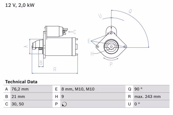 BOSCH Motorino d\'avviamento