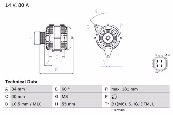 BOSCH Alternatore