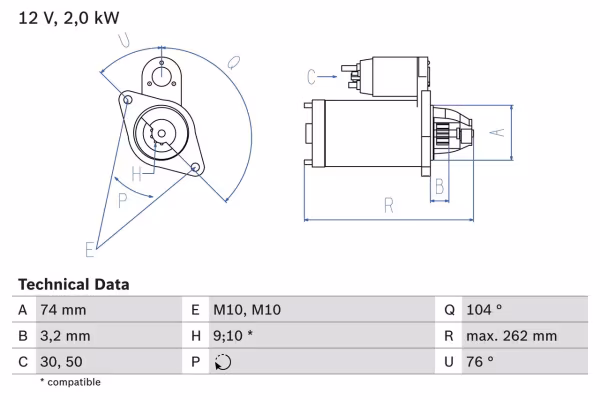 BOSCH Motorino d\'avviamento