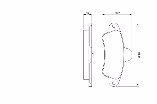 BOSCH Kit pastiglie freno, Freno a disco