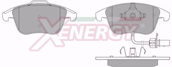 AP XENERGY Kit pastiglie freno, Freno a disco