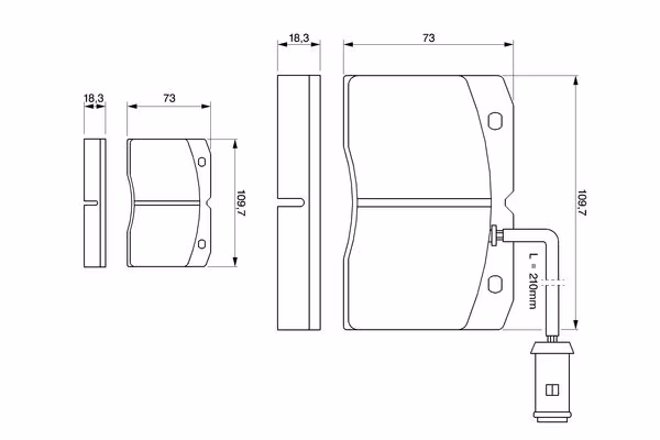 BOSCH Kit pastiglie freno, Freno a disco