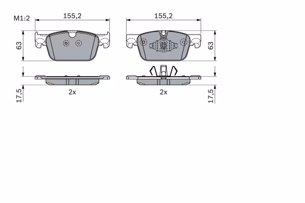 BOSCH Kit pastiglie freno, Freno a disco