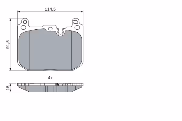 BOSCH Kit pastiglie freno, Freno a disco