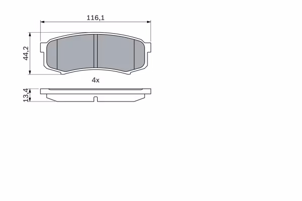BOSCH Kit pastiglie freno, Freno a disco