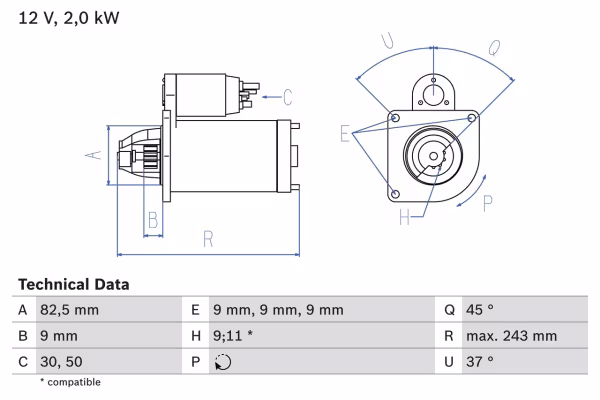 BOSCH Motorino d\'avviamento