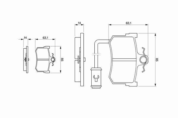 BOSCH Kit pastiglie freno, Freno a disco