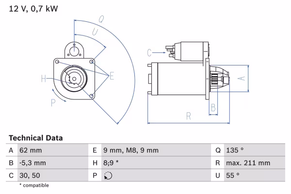 BOSCH Motorino d\'avviamento