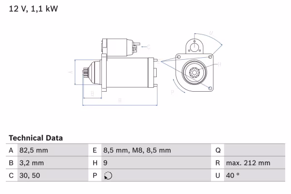 BOSCH Motorino d\'avviamento
