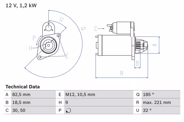 BOSCH Motorino d\'avviamento