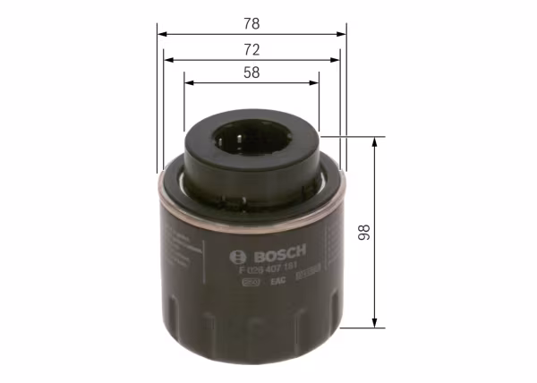 BOSCH Filtro olio