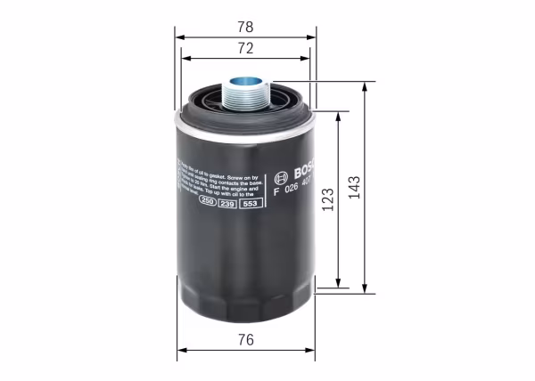 BOSCH Filtro olio