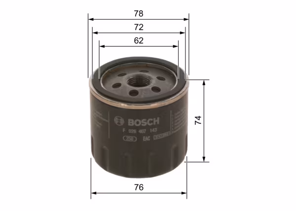 BOSCH Filtro olio