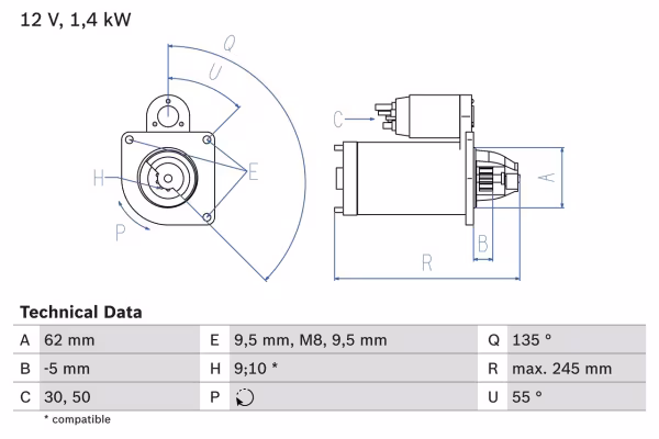 BOSCH Motorino d\'avviamento