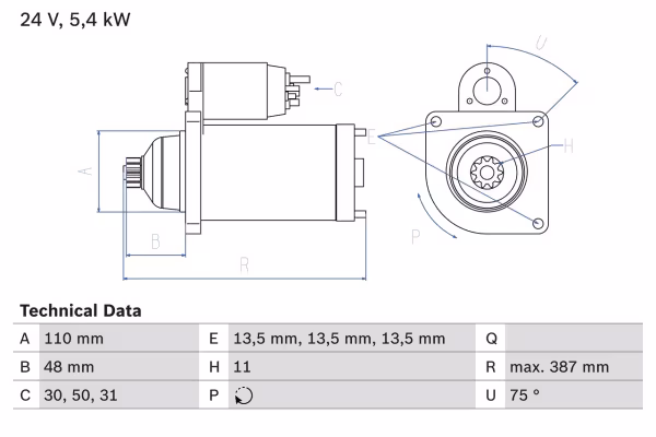 BOSCH Motorino d\'avviamento