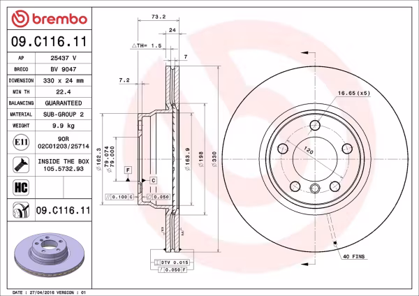 BREMBO Disco freno