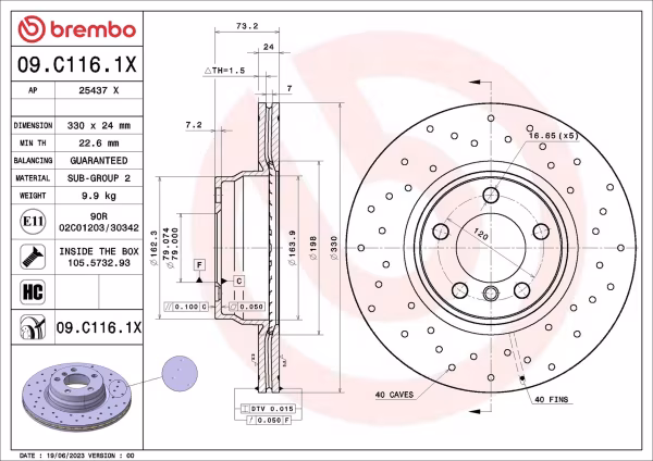 BREMBO Disco freno