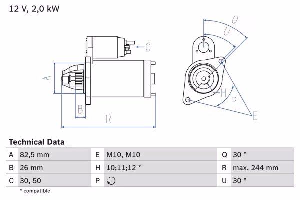 BOSCH Motorino d\'avviamento