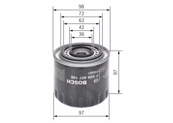 BOSCH Filtro olio