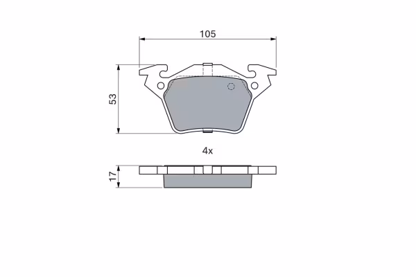 BOSCH Kit pastiglie freno, Freno a disco