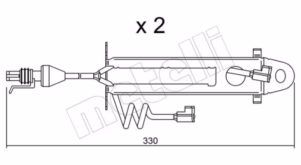 METELLI Contatto segnalazione, Usura past. freno/mat. d\'attrito