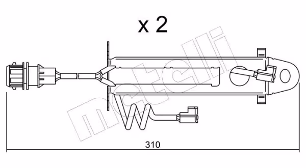 METELLI Contatto segnalazione, Usura past. freno/mat. d\'attrito