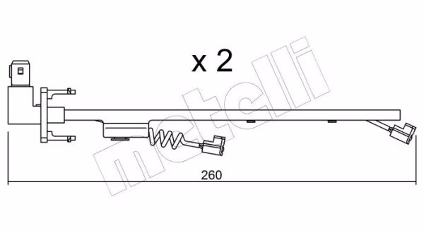 METELLI Contatto segnalazione, Usura past. freno/mat. d\'attrito
