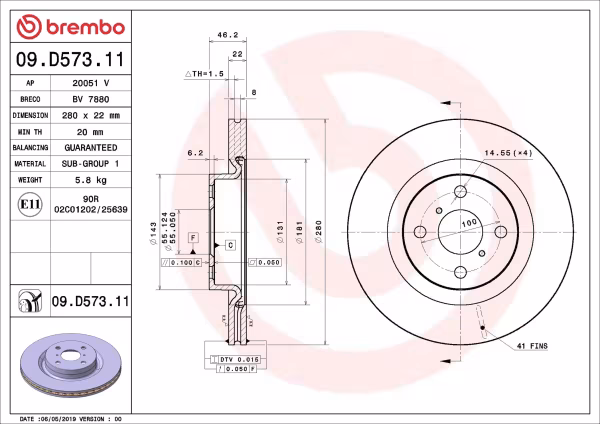 BREMBO Disco freno