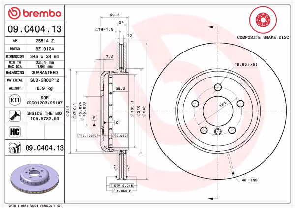 BREMBO Disco freno