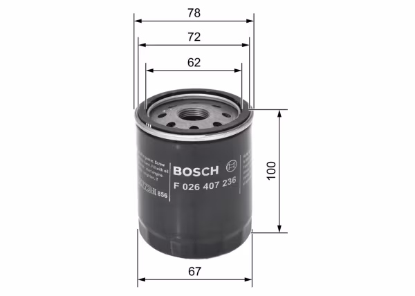 BOSCH Filtro olio