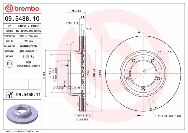 BREMBO Disco freno