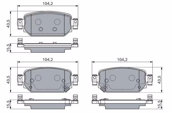 BOSCH Kit pastiglie freno, Freno a disco