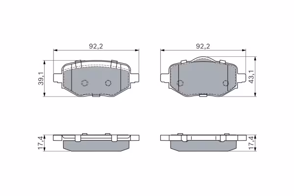 BOSCH Kit pastiglie freno, Freno a disco