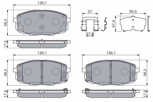 BOSCH Kit pastiglie freno, Freno a disco