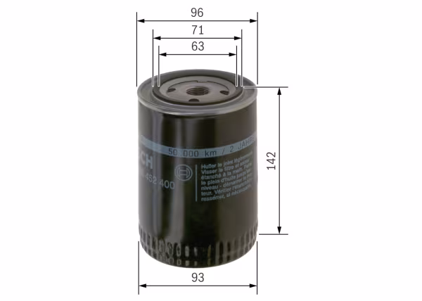 BOSCH Filtro olio