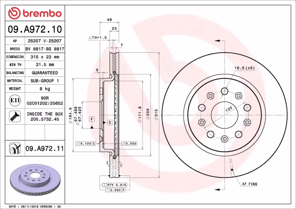 BREMBO Disco freno