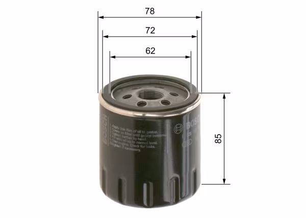 BOSCH Filtro olio