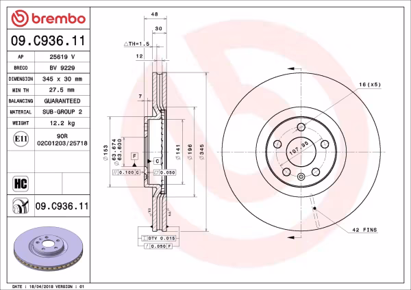 BREMBO Disco freno