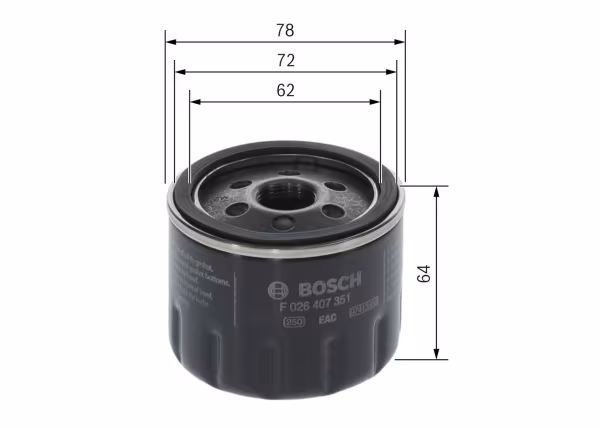 BOSCH Filtro olio