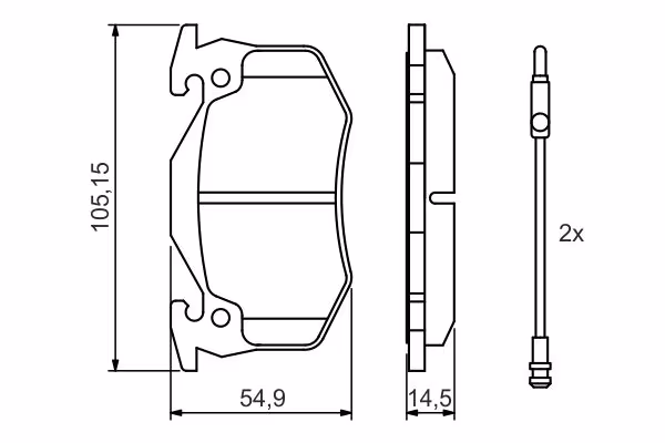 BOSCH Kit pastiglie freno, Freno a disco