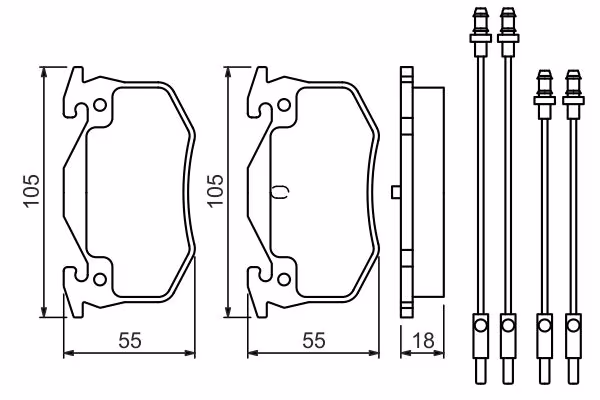 BOSCH Kit pastiglie freno, Freno a disco