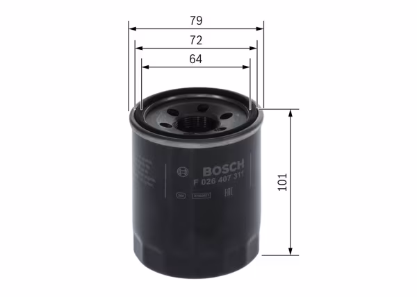 BOSCH Filtro olio
