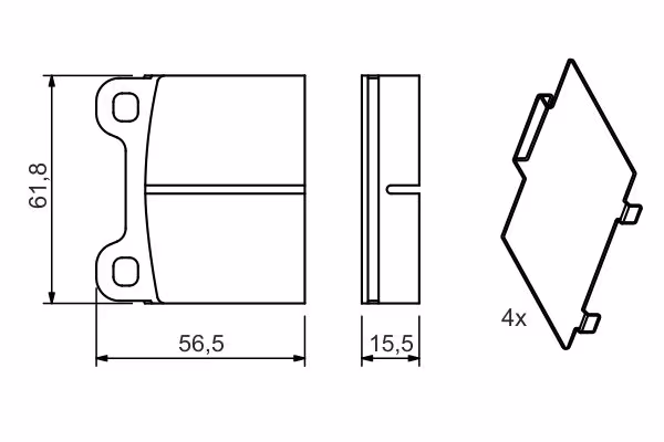 BOSCH Kit pastiglie freno, Freno a disco