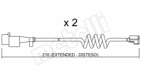 METELLI Contatto segnalazione, Usura past. freno/mat. d\'attrito