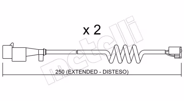 METELLI Contatto segnalazione, Usura past. freno/mat. d\'attrito