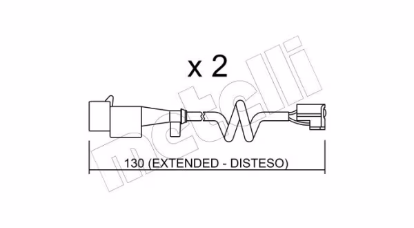 METELLI Contatto segnalazione, Usura past. freno/mat. d\'attrito
